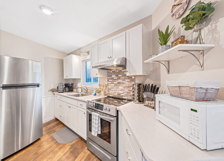 Fully stocked updated kitchen and new appliances