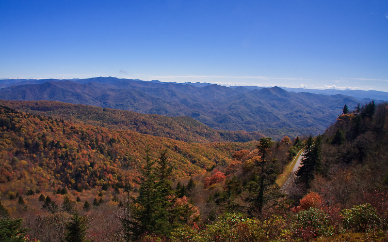 Waterrock Knob Area Trails overlook on the Parkway